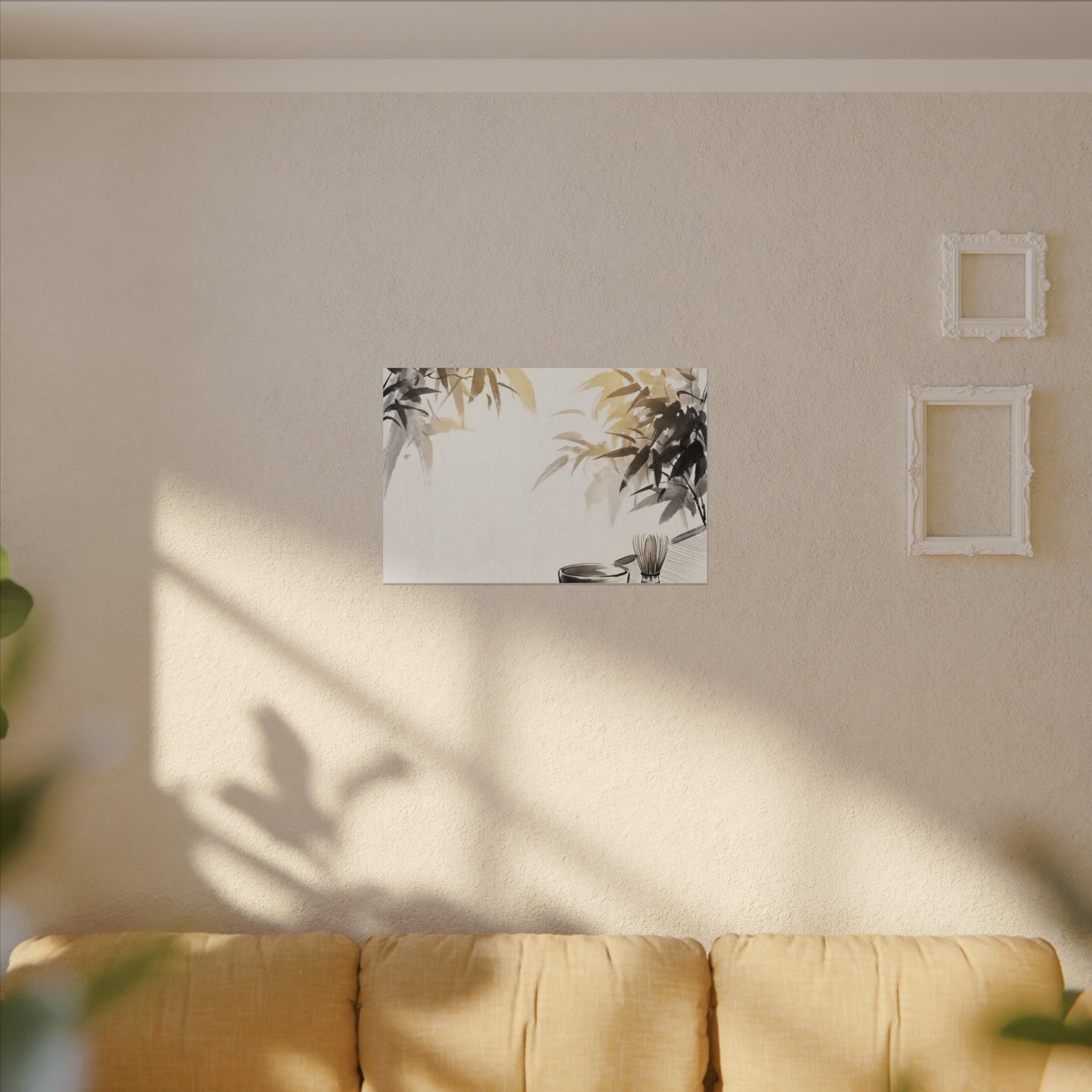 Tea Ceremony Sumi E Canvas Art | Serene Zen Art