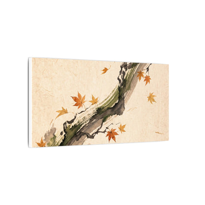 Ink Brushstroke Autumn Canvas Art | Zen Calm Design