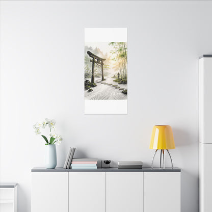 Peaceful Torii Gate Canvas Art - Karesansui Zen