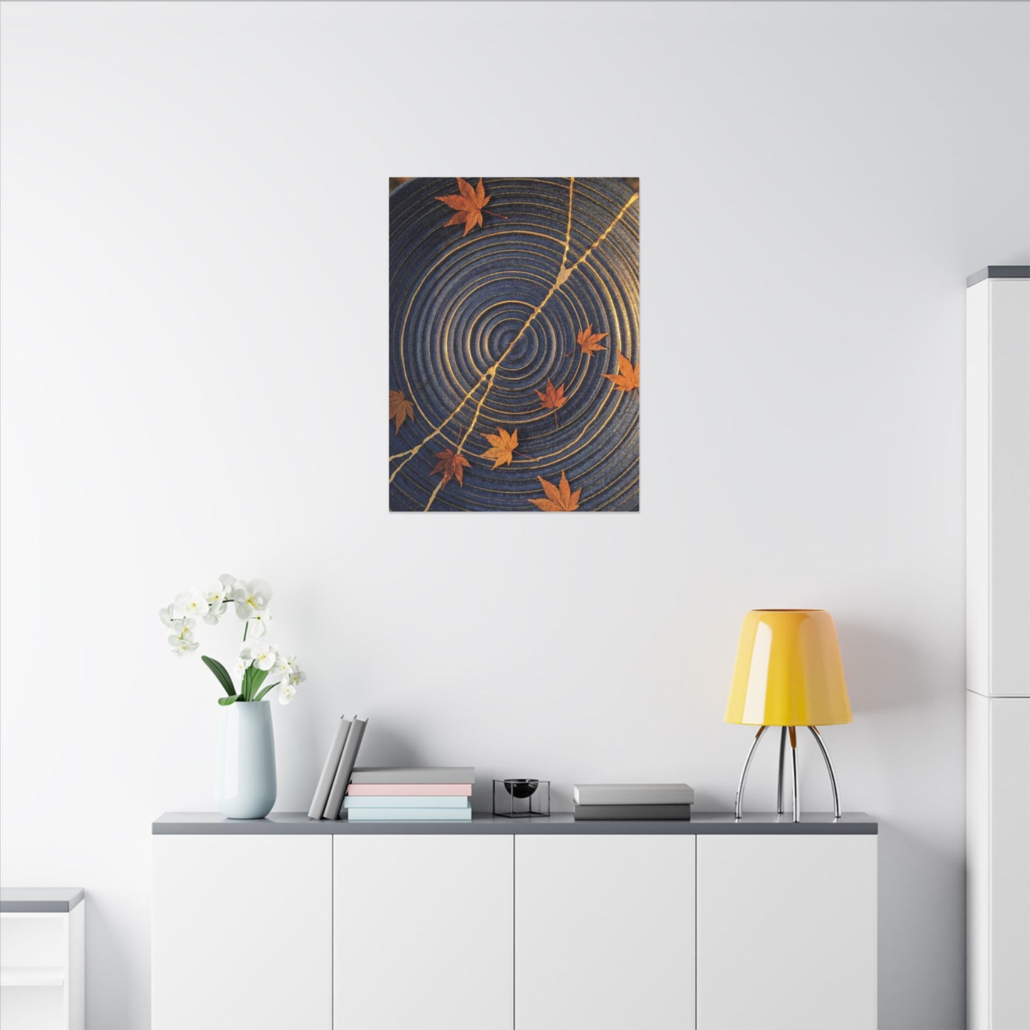 Water Ripple Gold Repair Canvas Art | Healing Kintsugi Art
