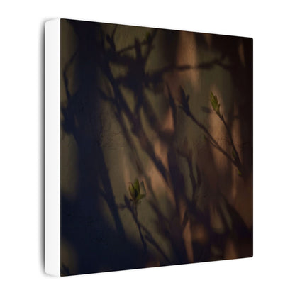 Candlelight Shadow Play Canvas Art - Dark Japandi Shibui
