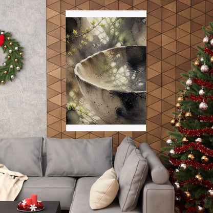 Ceramic Bowl Spring Wall Art Print | Japandi Cozy Design