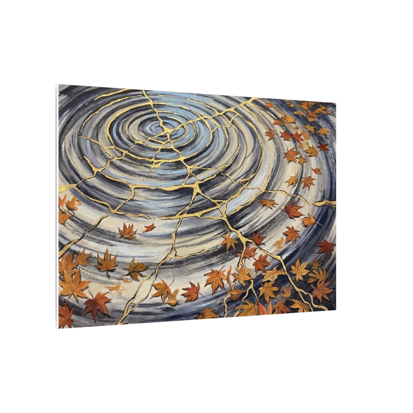 Moonlight Water Ripple Canvas Art - Kintsugi Fukinsei