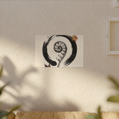 Fern Unfurling Autumn Canvas Art | Zen Peaceful Design