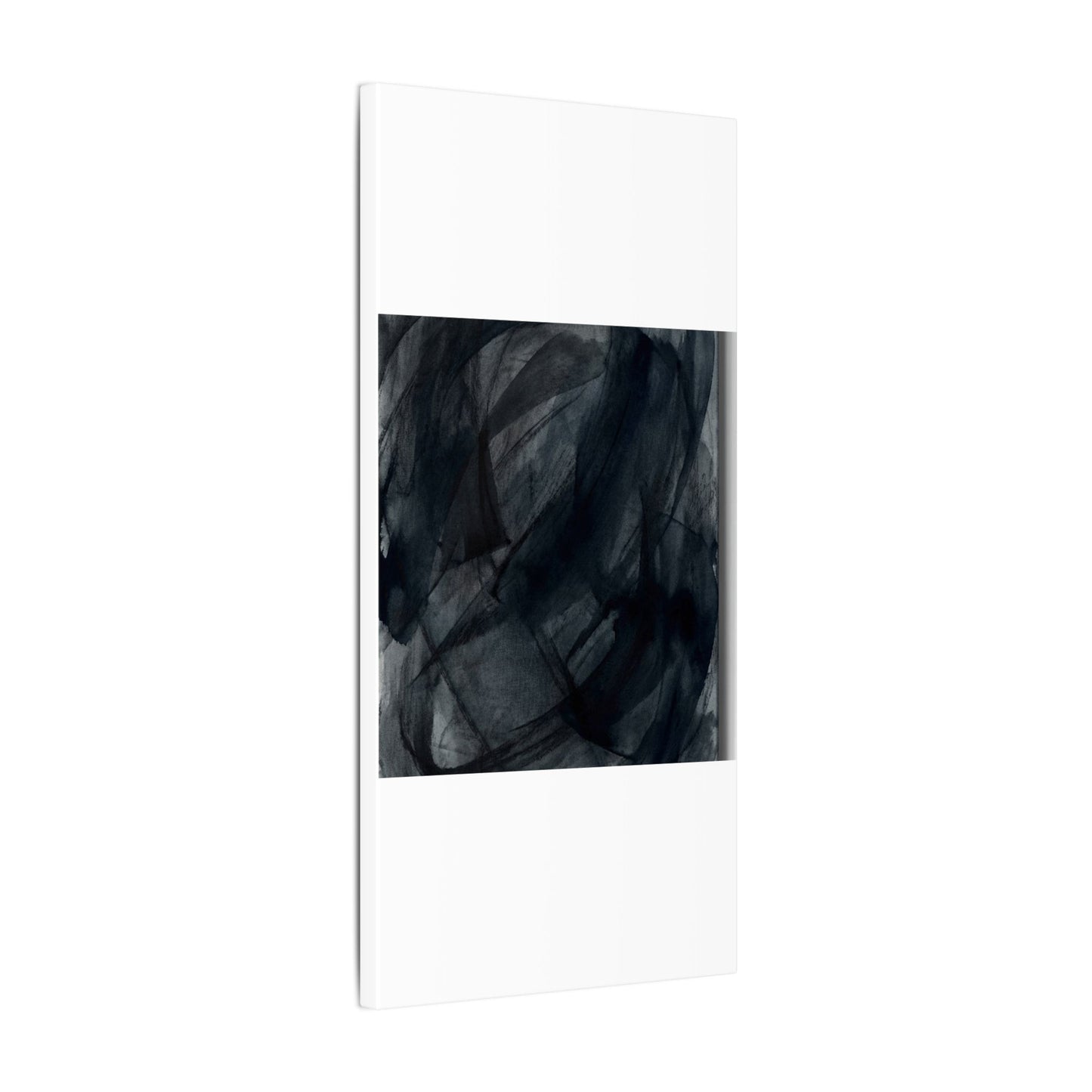 Deep Tones Dark Japandi Charcoal Canvas Art