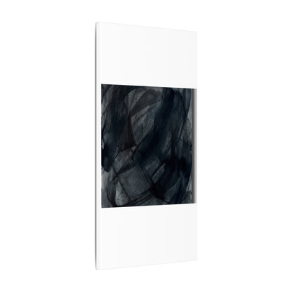Deep Tones Dark Japandi Charcoal Canvas Art