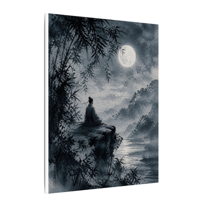 Ink Brushstroke Sumi E Canvas Art | Serene Zen Art