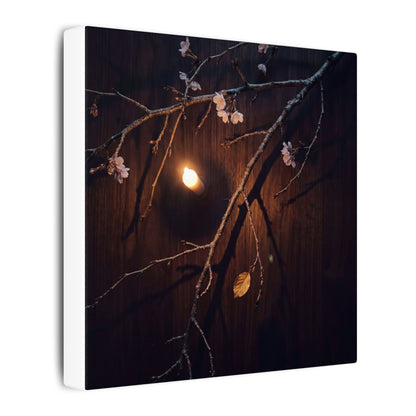 Datsuzoku Cherry Blossom Canvas Art - Dark Japandi Moody Minimal