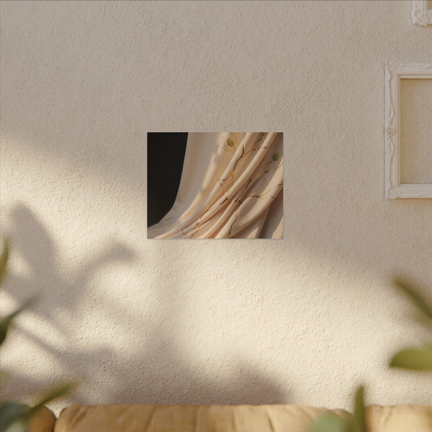 Golden Hour Silk Drape Canvas Art - Kintsugi Fukinsei