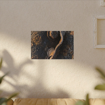 Moody Rust Patina Canvas Art - Moody Minimal Dark Japandi