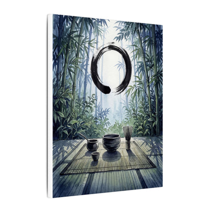 Seijaku Tea Ceremony Canvas Art - Zen Enso