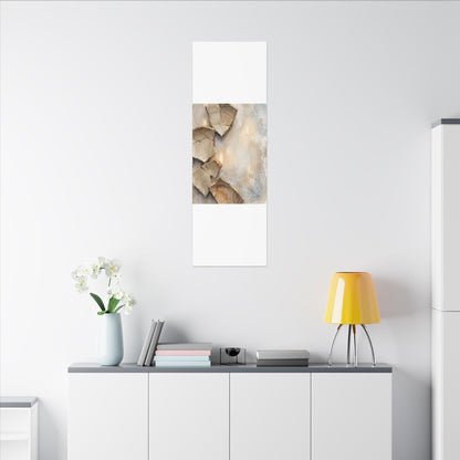 Broken Pottery Winter Canvas Art | Japandi Warm Design