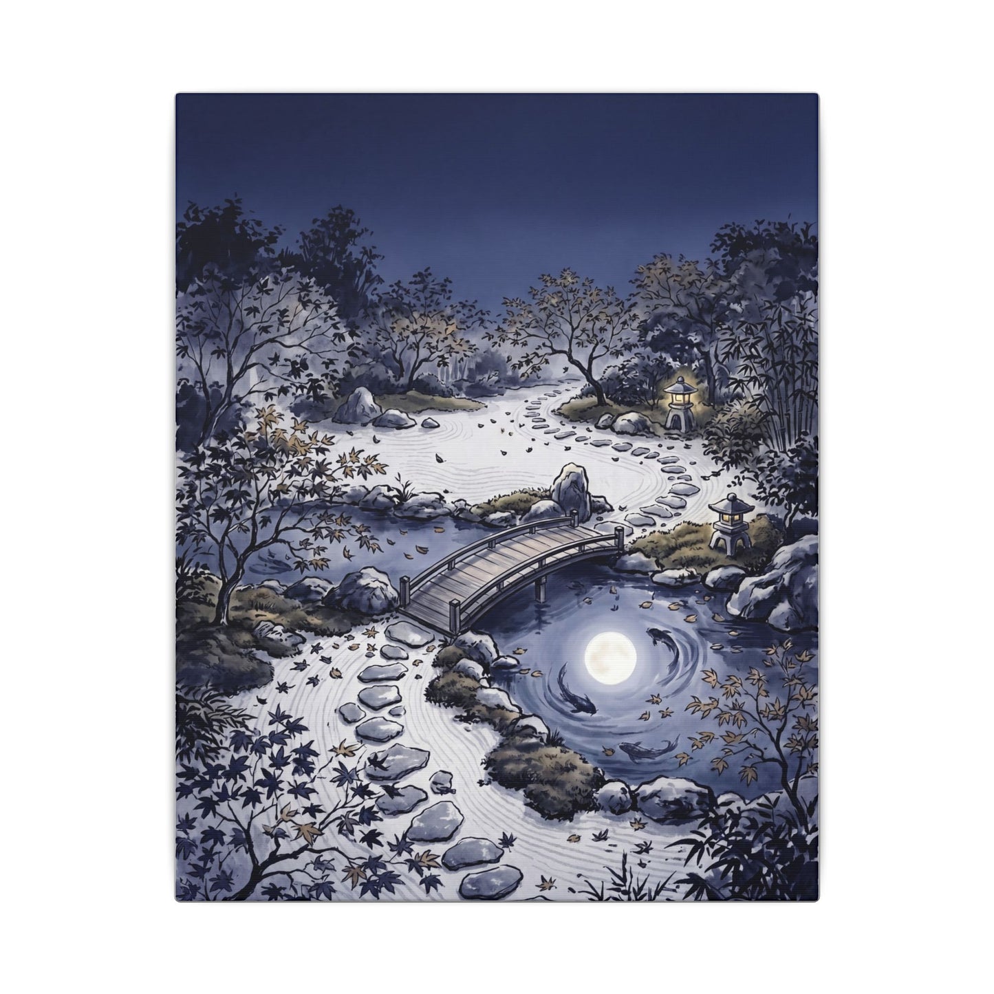 Torii Gate Enso Canvas Art | Contemplative Zen Art