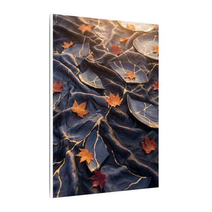 Golden Hour Silk Drape Canvas Art - Kintsugi Shibui