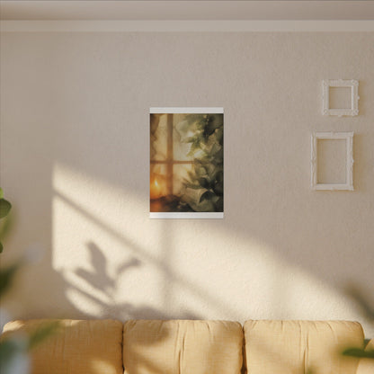 Cozy Shoji Screen Canvas Art - Watercolor Japandi