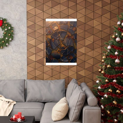 Autumn Cracked Earth Gold Repair Wall Art Print | Beautiful Decor