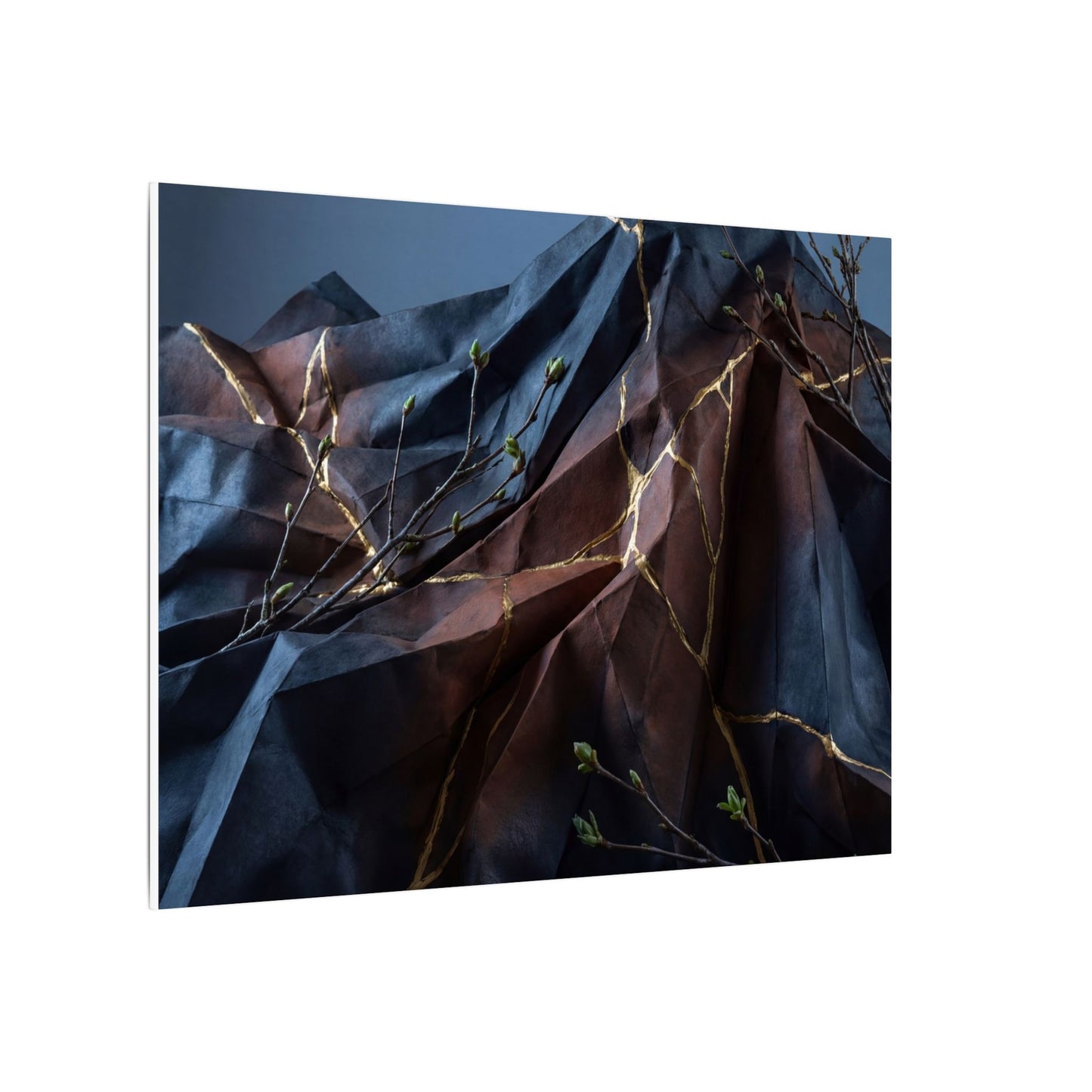 Paper Fold Broken Beauty Canvas Art | Philosophical Kintsugi Art