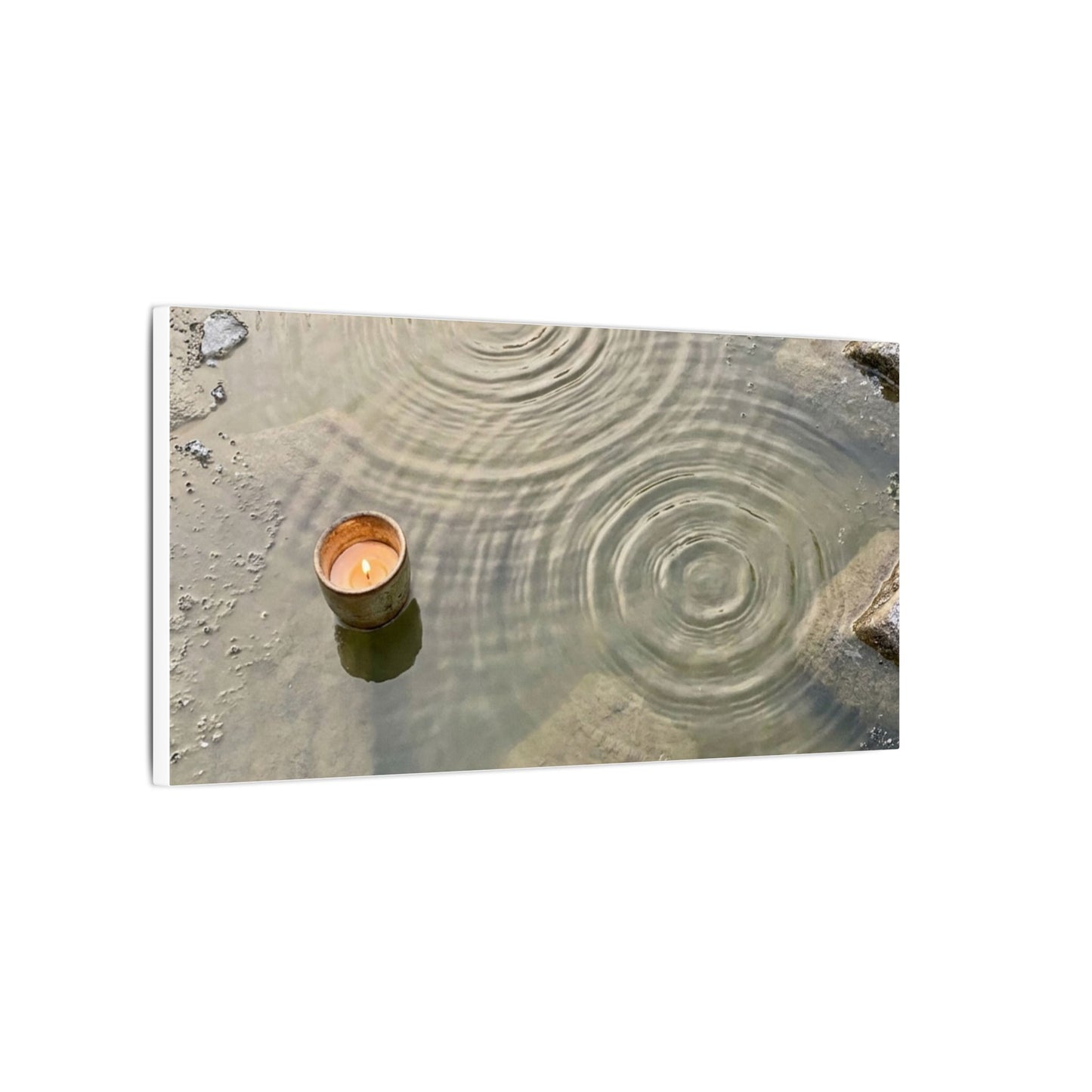 Water Ripple Canvas Art | Winter Japandi Japanese Pattern Art