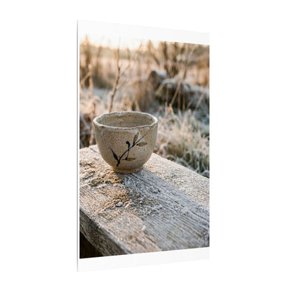 Golden Hour Ceramic Bowl Canvas Art - Japandi Ma
