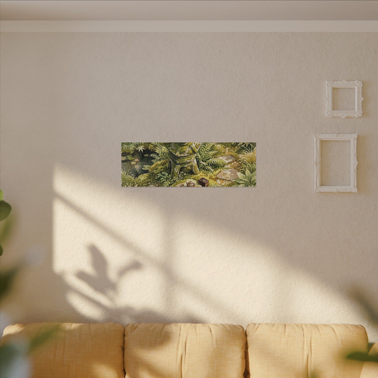 Datsuzoku Stone Lantern Canvas Art - Japandi Watercolor