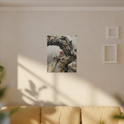 Pine Tree Autumn Canvas Art | Japandi Earthy Design