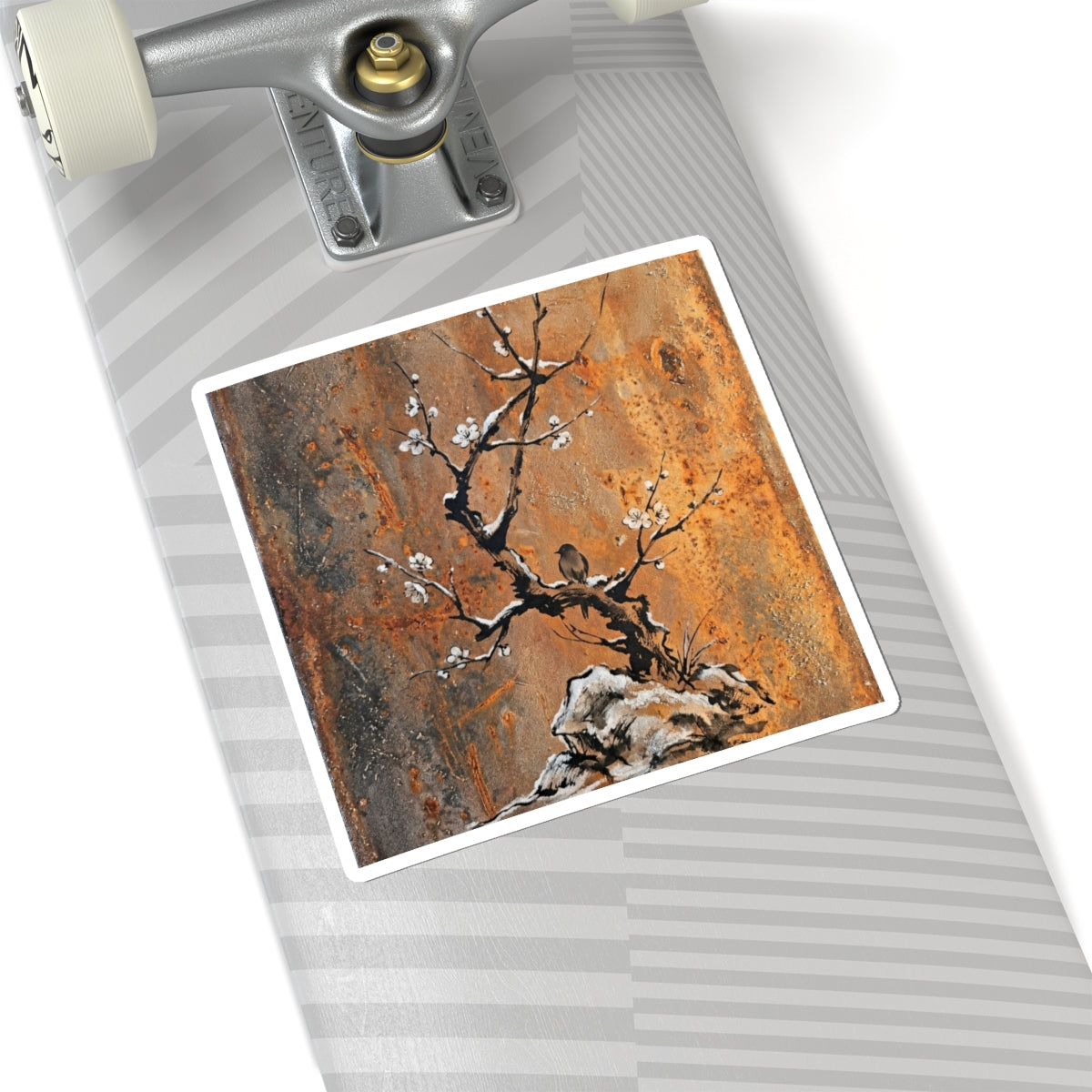 Datsuzoku Rust Patina Sticker - Zen Sumi E Art Print