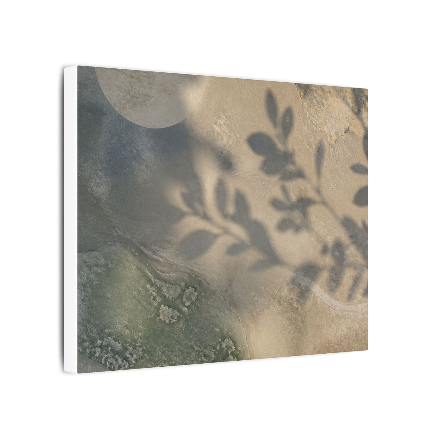Japandi Shadow Play in Moonlight | Texture Canvas Art