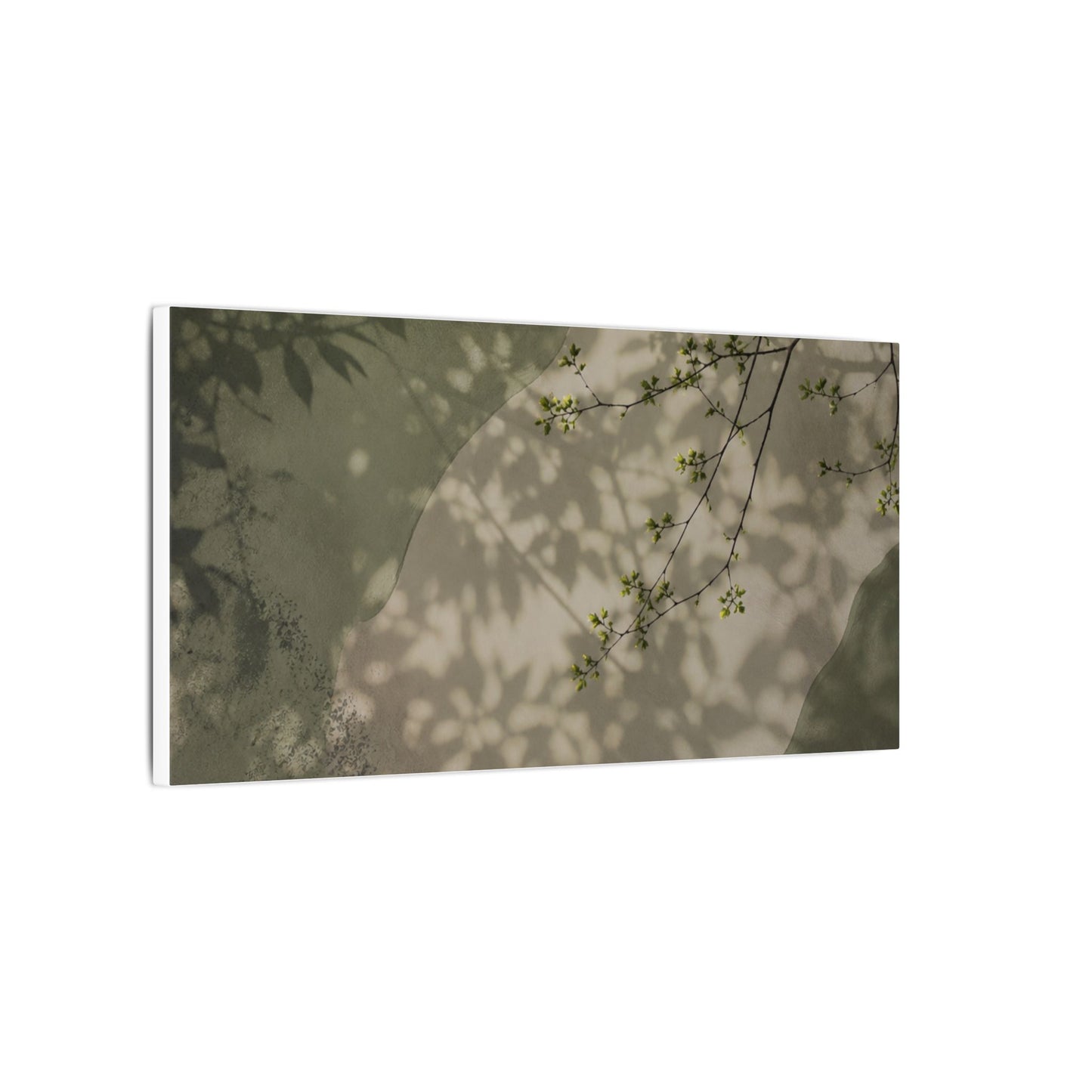 Neutral Shadow Play Canvas Art - Japanese Pattern Japandi