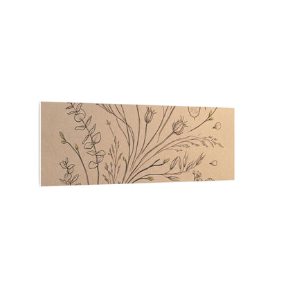 Dried Flowers Canvas Art | Spring Japandi Minimal Line Art