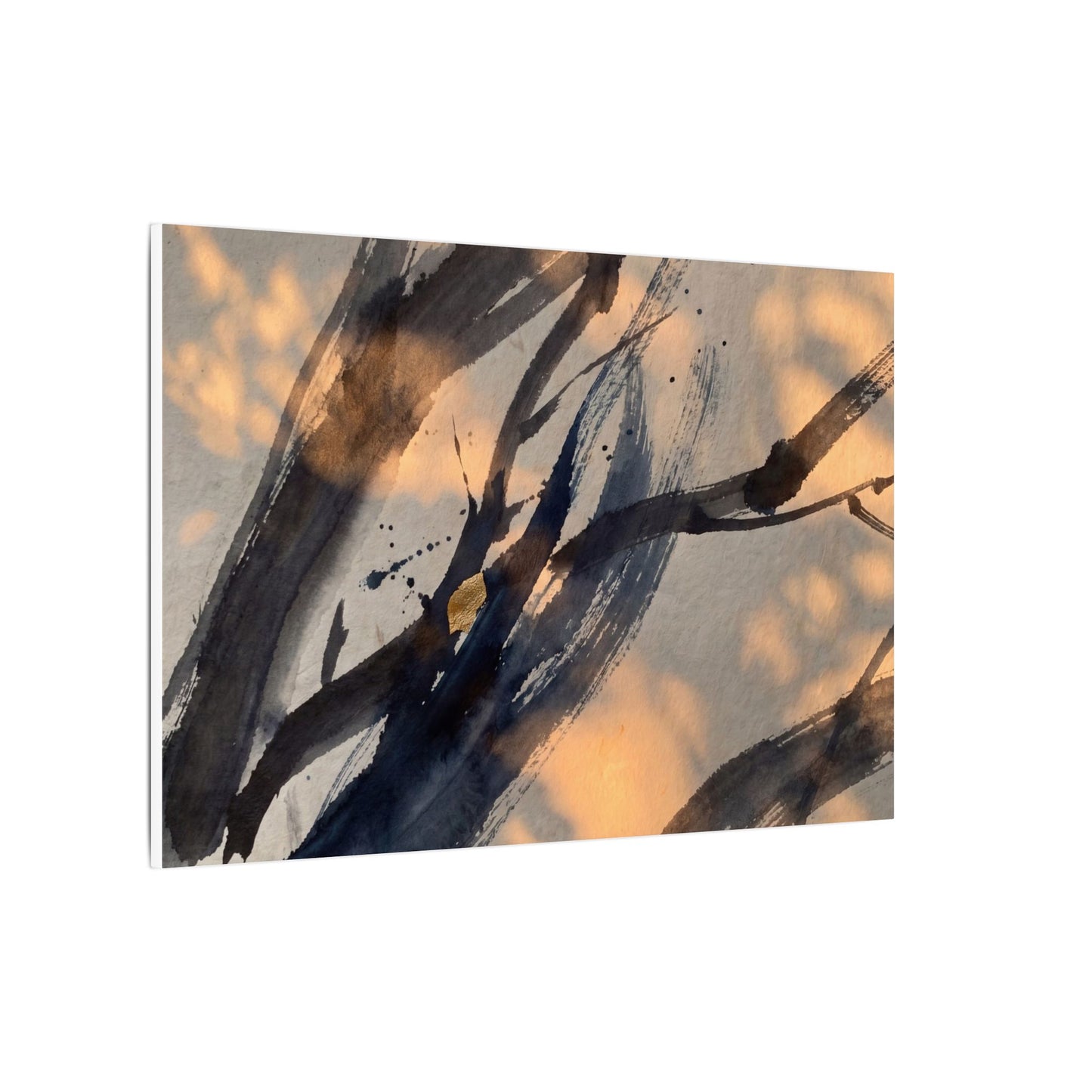 Datsuzoku Ink Brushstroke Canvas Art - Dark Japandi Shadow Zen