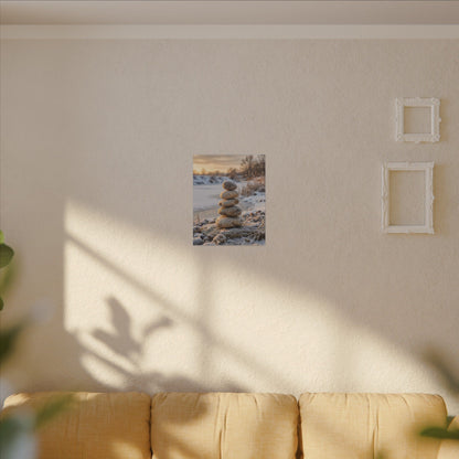 Ma River Stones Canvas Art - Japandi Japanese Pattern