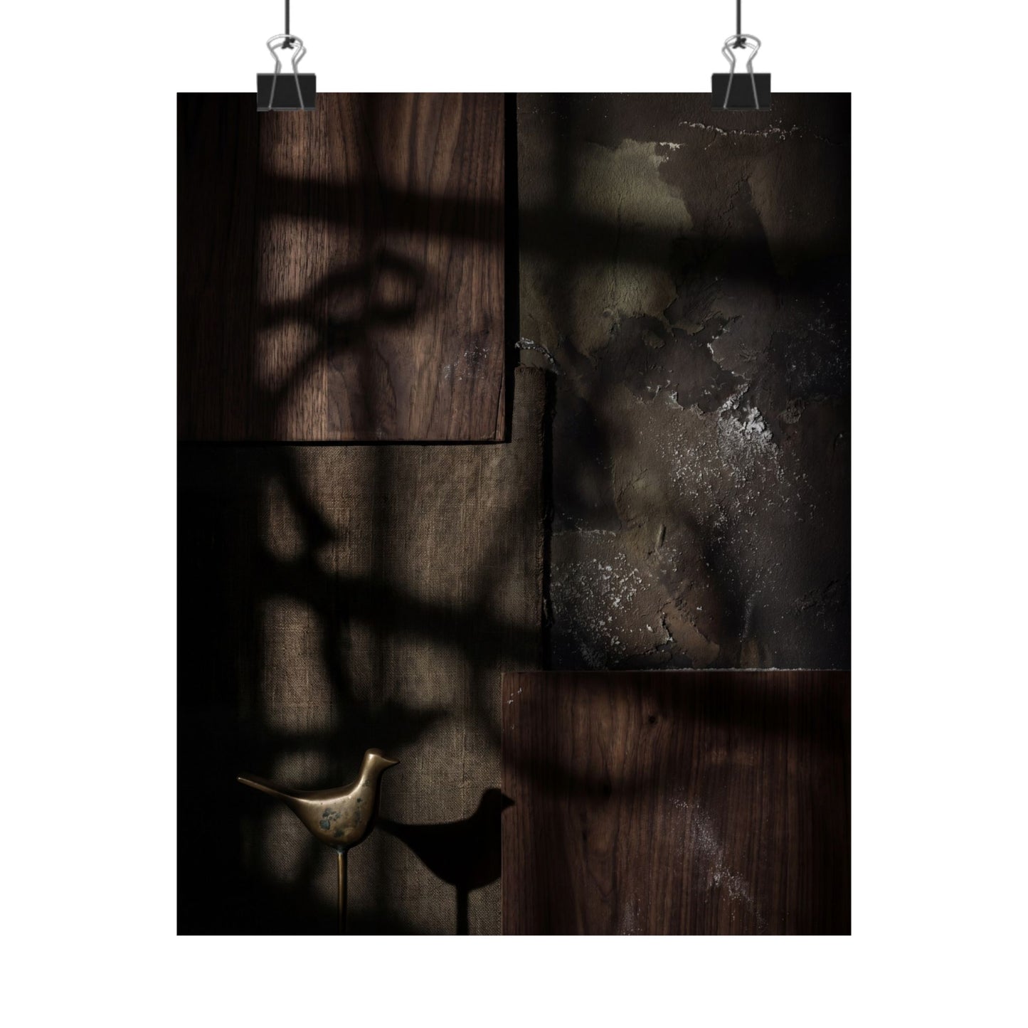 Candlelight Shadow Play Wall Art Print - Dark Japandi Datsuzoku