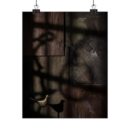 Candlelight Shadow Play Wall Art Print - Dark Japandi Datsuzoku