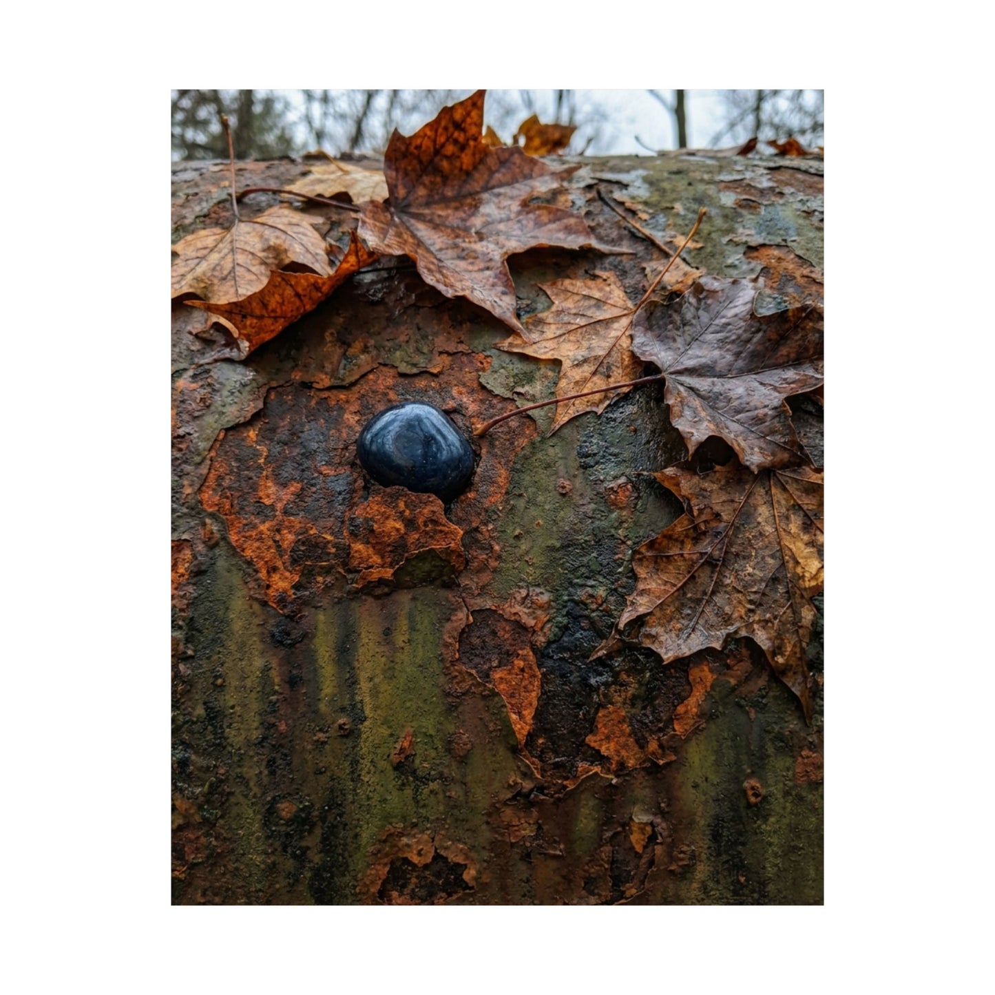 Datsuzoku Rust Patina Wall Art Print - Dark Japandi Moody Minimal