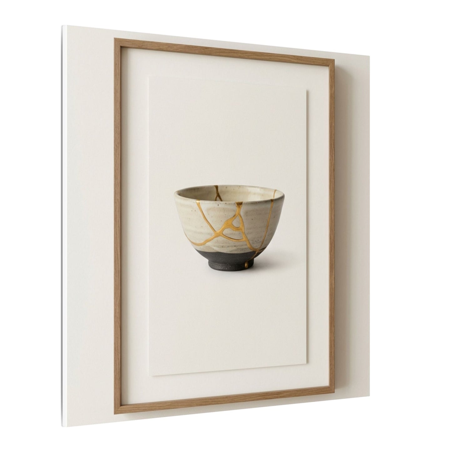 Kintsugi Charcoal Canvas Art