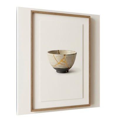 Kintsugi Charcoal Canvas Art
