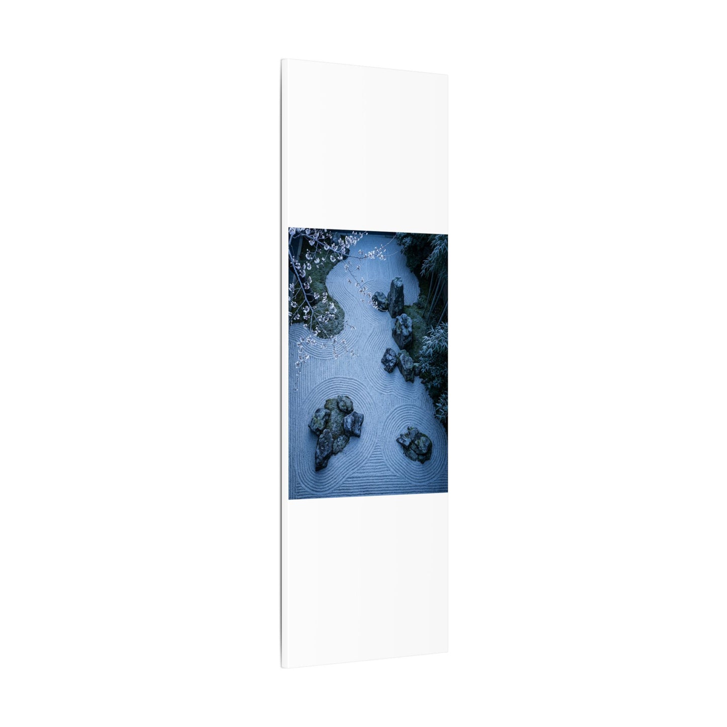 Contemplative Cherry Blossom Canvas Art - Karesansui Zen