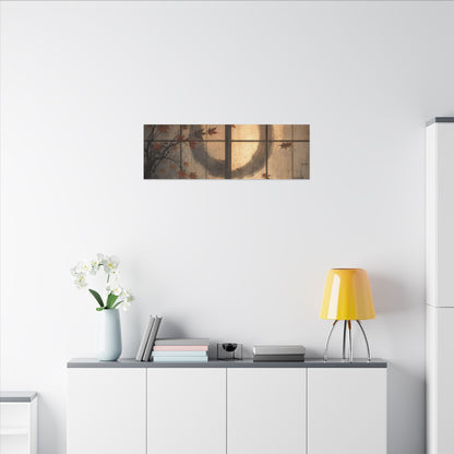 Shoji Screen Texture Canvas Art | Earthy Japandi Art