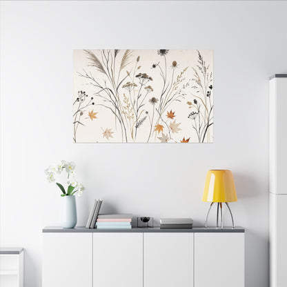 Dawn Dried Flowers Canvas Art - Japandi Kanso