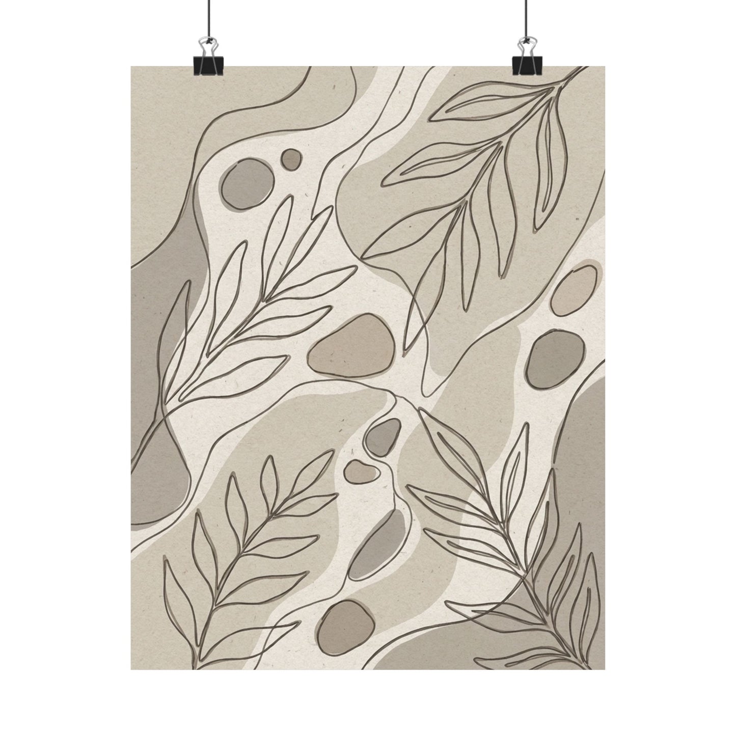 Japandi Minimal Line Wall Art Print Art Print