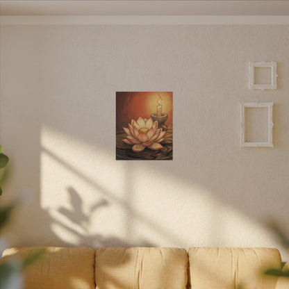 Lotus Flower Summer Canvas Art | Zen Contemplative Design