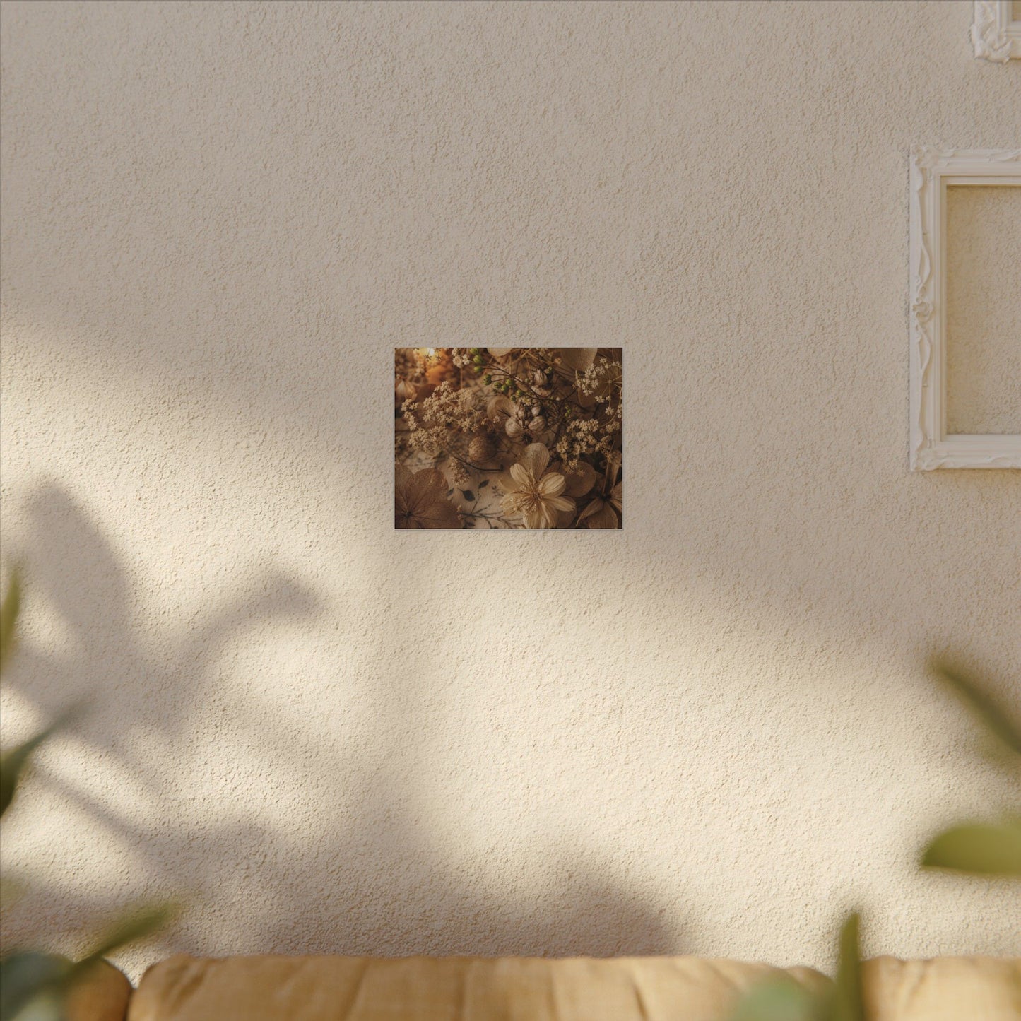 Spring Dried Flowers Japanese Pattern Canvas Art | Earthy Decor