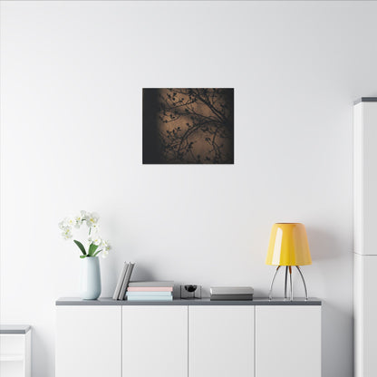 Dark Japandi Shadow Play in Golden Hour | Shadow Zen Canvas Art