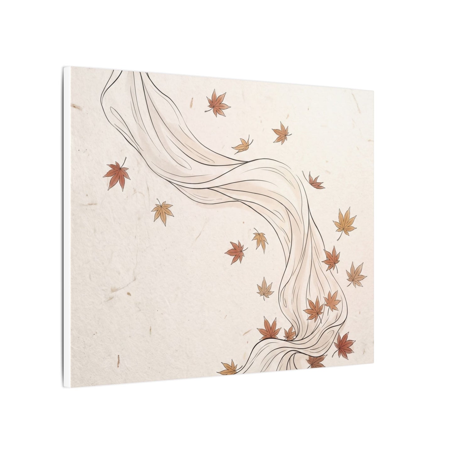 Japandi Silk Drape in Dawn | Minimal Line Canvas Art