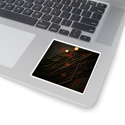 Dark Japandi Silk Drape in Candlelight | Moody Minimal Sticker