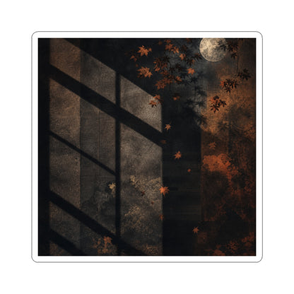 Shadow Play Dark Texture Sticker | Sophisticated Dark Japandi Art