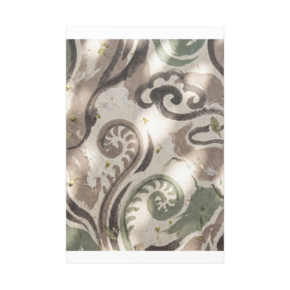 Dappled Ink Brushstroke Canvas Art - Japandi Ma