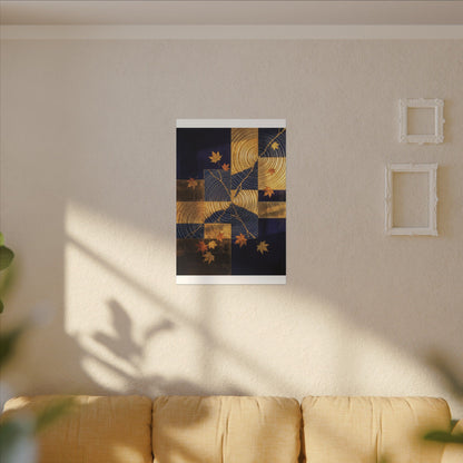 Autumn Water Ripple Crackle Gold Canvas Art | Artful Decor