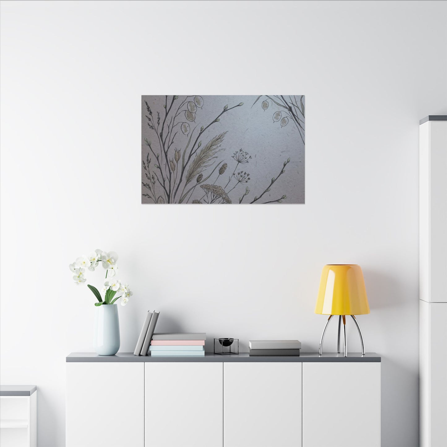 Spring Dried Flowers Japanese Pattern Canvas Art | Cozy Decor