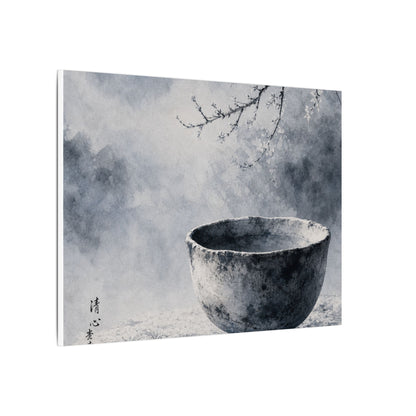 Seijaku Ceramic Bowl Canvas Art - Zen Sumi E
